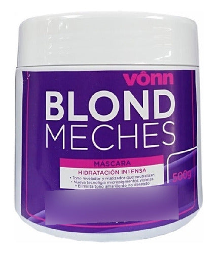 Mascara Blond Meches Vonn 500gr Anit Amarillo Naranja Matiza 0