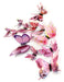 Mariposas Decorativas Stickers 3d  X 12u Rosadas 0