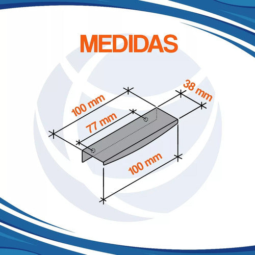 Cima Tirador Curvo Mueble 10 Cm Radem Acero Bronce Viejo X 20 Uni 3