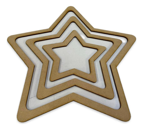 Artística el Ciprés Estrella Aro Arandela Mandala Kit X 30u 20cm MDF/Fibrofacil 0