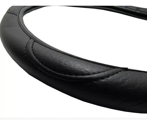 LYF Eco-Leather Steering Wheel Cover 38cm Black Universal 2