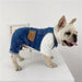 HERMES SHOP Blue Denim Jacket for Small Dogs, Size Small 5