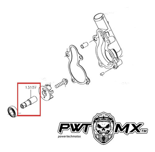 Eje Bomba De Agua Original Kawasaki Kxf 450 2019 - 2022 1