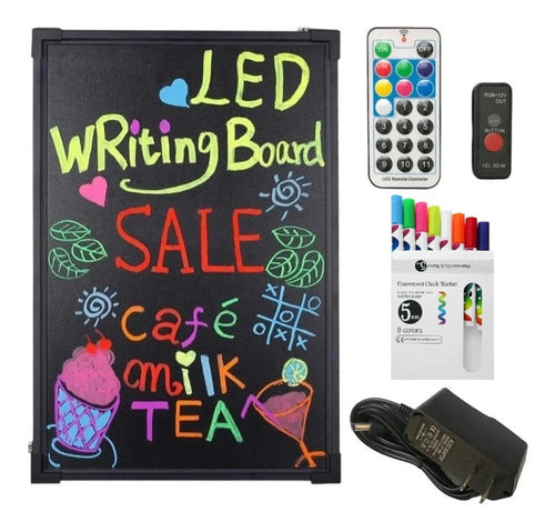 Combo X2 LED Boards 70x50 Luminous LED Sign + 8 Special Markers 0