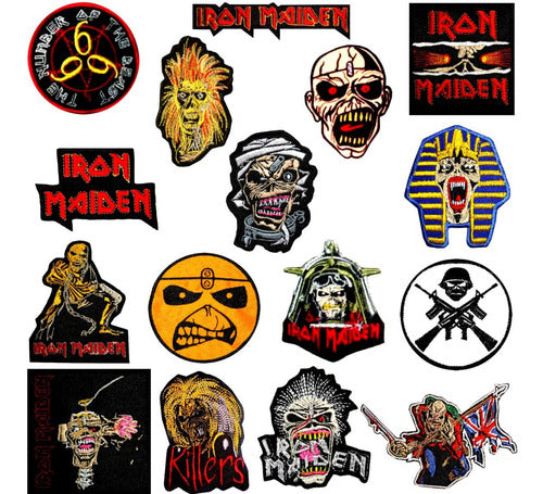 Parche Bordado Musica Rock Iron Maiden Eddie Metal X Unidad 0