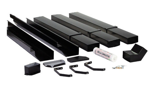 Ternium American Gutter Kit 5 M Painted Black 0