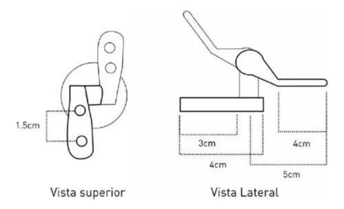 Grupo Avino Toilet Lid Replacement Hinges Set 2