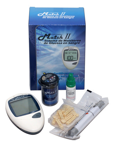 Ok Meter Kit Glucometro Match II Medidor De Glucemia 0