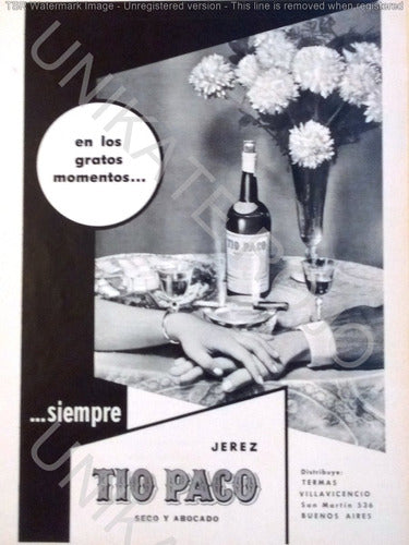 Antigua Publicidad Clipping Jerez Tío Paco Villavicencio ´69 0