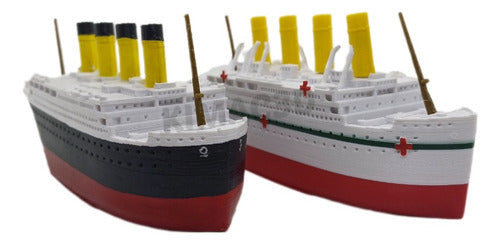 Kimac3d Titanic 15cm 2 Parts with Iceberg and Britannic 15cm (Floating) 0