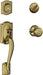 Schlage Camelot Single Cylinder Handleset And Georgian Knob, Antique Brass (F60 CAM 609 GEO) 0