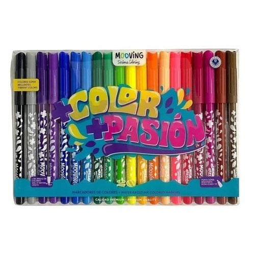 Mooving Color +pasion Markers X 20 Colors Escolar 0