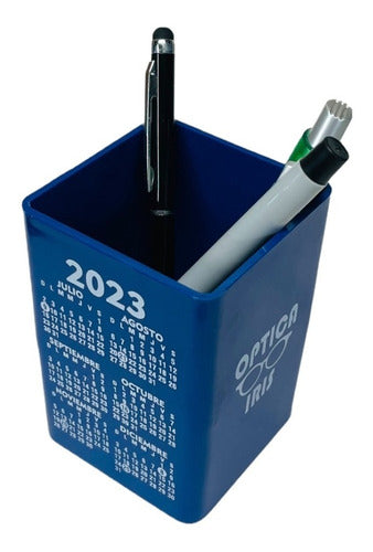 100 Colorful Pen Holders with Logo and 2019 Calendar 1