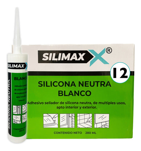 Silimax Silicona Neutra 280g Transparente Blanca Negra - Pack X12 6