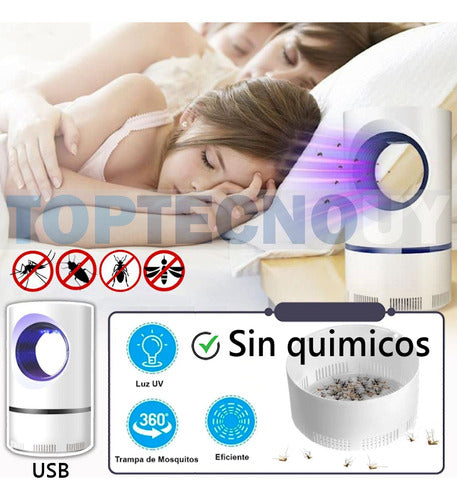 Lampara Uv Mata Mosquitos Anti Insectos Portátil Silencioso 1