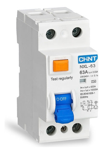 CHINT Bipolar Differential Circuit Breaker 2x25A 10mA 6kA 0