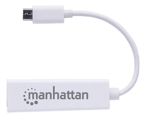 Manhattan USB-C to Gigabit Ethernet Adapter - White 0