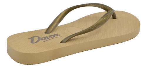 Davor Ojota Davor Mujer 11480-Oro/Beige 1