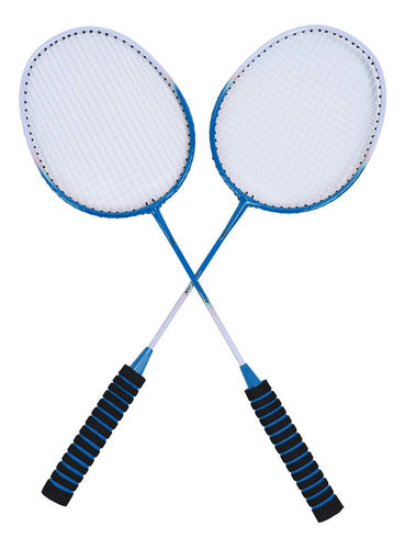 Conjunto De Badminton Azul Professional Alloy Racket 3 Petec 1