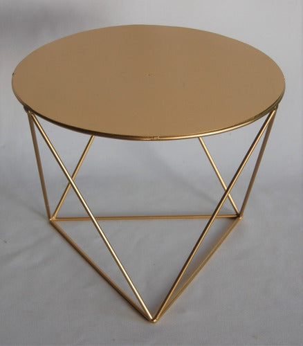 Handcrafted Iron Cake Stand in Gold 20 cm High 1