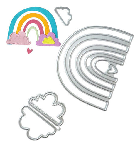 D'Arteche Die Cut Scrapbooking Rainbow with Clouds B 0