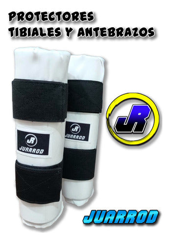 Juarrod White Cuerina Shin Guards 2