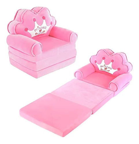 Moonbeeki Foldable Sofa for Kids, Princess Chair for Toddlers 0