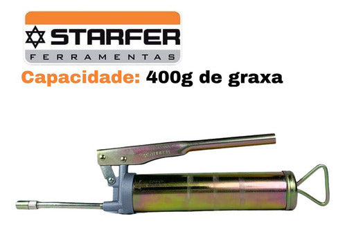 Engraxadeira Manual Bomba De Graxa Graxeira 400g Starfer 1