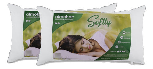 Almohar Combo 2 Almohadas Vellon Siliconado Softly 70x50x15 0