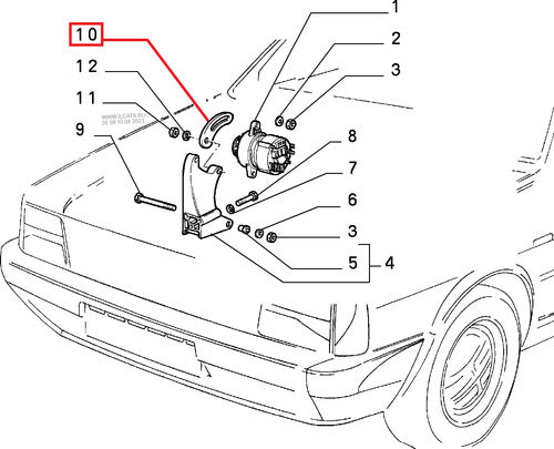 Corredera De Alternador Fiat 147 Duna Fiorino Uno 1.3 Diesel 1