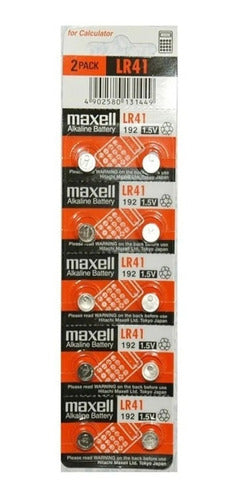 Maxell LR41 Batteries for Thermometer - 10 Units 0