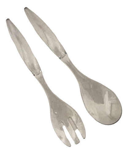 Set of 2 Salad Utensils Transparent Acrylic 1