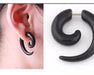 Acrylic Steel Spiral Fake Expander Horn Earrings Piercing 3-4 cm 21