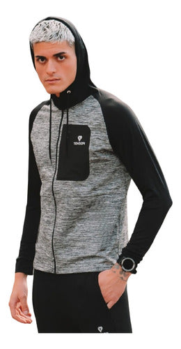 Men's Thermal Lycra Sports Jacket with Hood 1