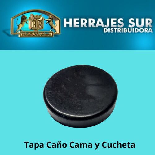 HS Cuchetas Caño. Tapa Exterior Regatón 3 Pulgadas Negro X Un 1