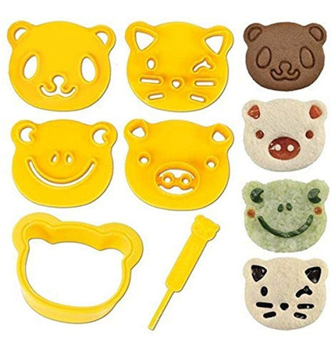 Cutezcute Animal Friends Cortador De Alimentos Deco Kit Y Se 0