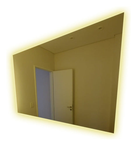 Modern Rectangular Decorative Bathroom Mirror with LED Light 60x120 cm 0