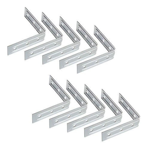 Mercado Herrajes Reinforced Angle Bracket 51x51 (Pack of 50 Units) 0