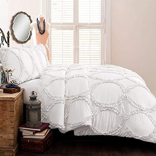 Lush Decor King Size 3-Piece Ruffled Comforter Set 0