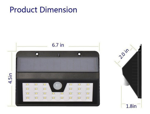 28led Energía Solar Motion Sensor Patio Seguridad Lámpara Pa 1