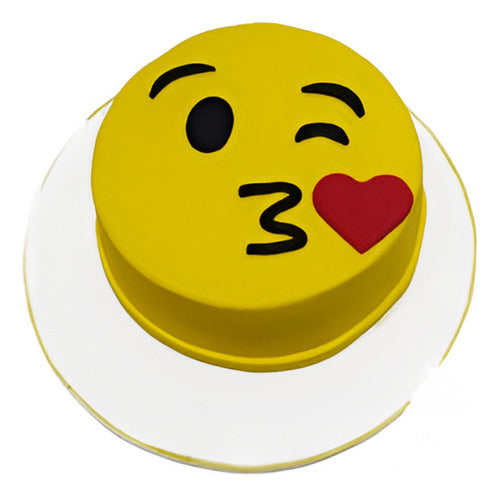 Torta Emoji Emoticonos Mesa Dulce Corazon Icono Emoticon 0