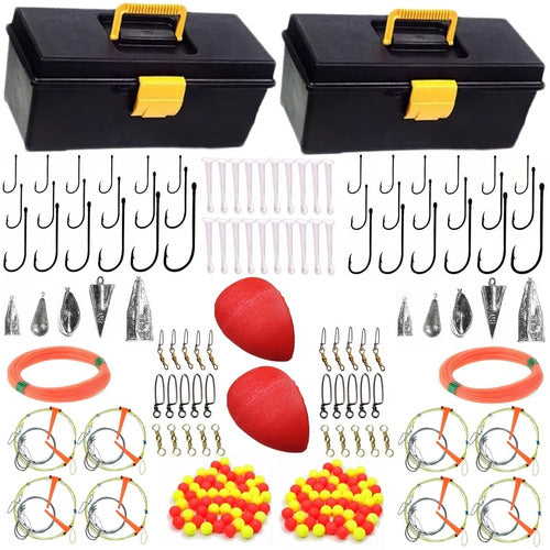 Fishing Point Complete Fishing Kit with 2 Tackle Boxes - Assorted Lines and Weights 0