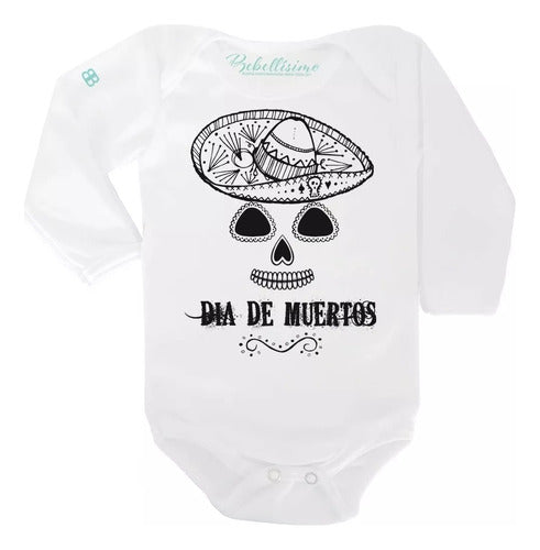 Compralo UY Body Bebé Personalizado Día De Muertos Calavera Sombrero 0