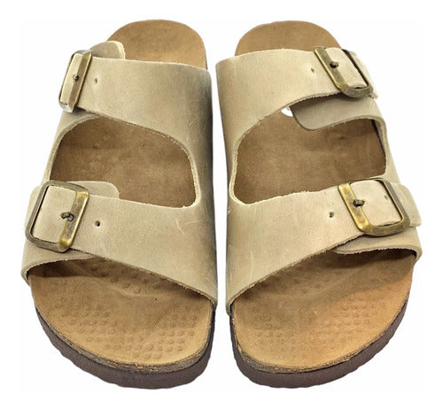 Zarpas Women's Leather Birk Sandals Comfortable Lightweight Vison 4