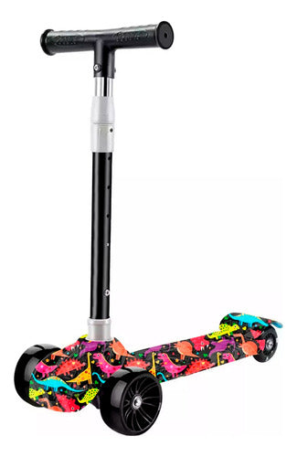 Generic Children’s 3-Wheel Scooter with LED Lights - Printed Design 0