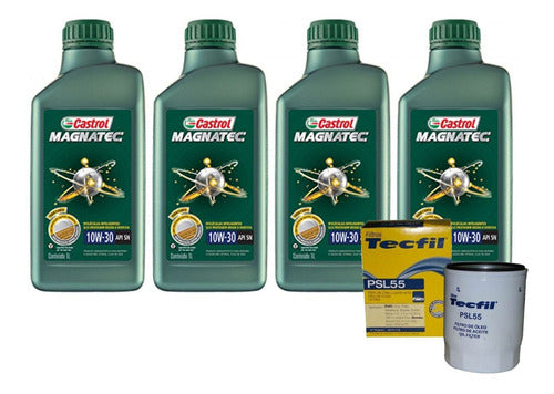 4 Lts Castrol Magnatec 10w30 Sn + Filtro Honda Psl55 Tecfil 0