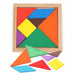 Wooden 7-Piece Tangram Puzzle Educational Geometry Toy 0