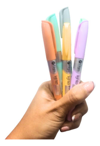 Filgo Pack of 6 Fine Pastel Fluorescent Highlighters Mix 0