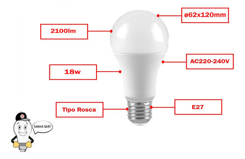 TACOMA Led Lamp 18W Bulb A60 Cold/Warm Light Offer 1