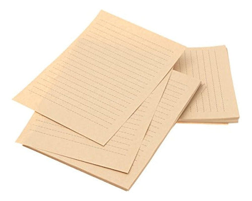 Nuolux 100pcs Vintage Kraft A5 Papel De Carta Forrado Papel 0